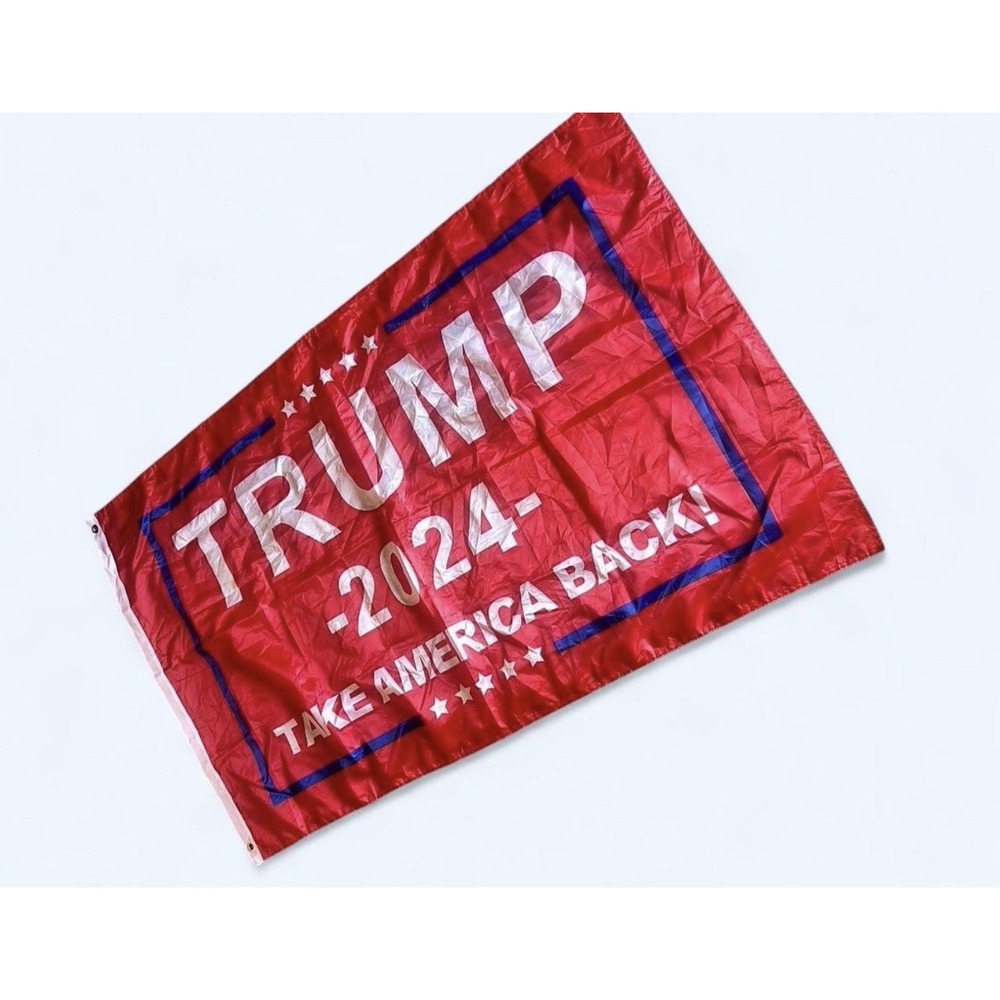 TRuMP 2024 TAKE AMERICA BACK OUTDOOR FLAG 3x5 POLYESTER GROMMETS red white blue